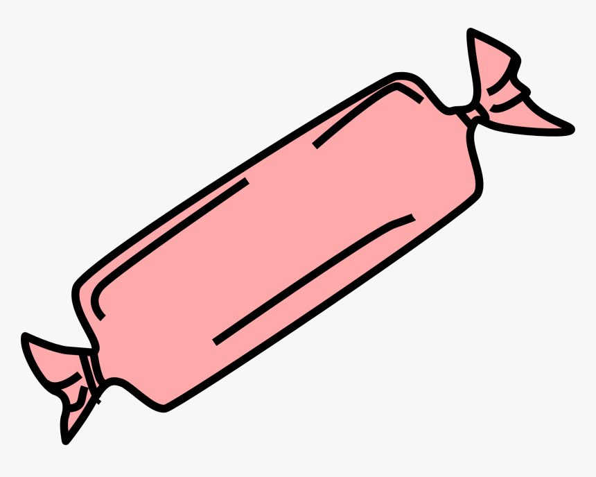 Wrapped Candy Clipart Black And White, HD Png Download