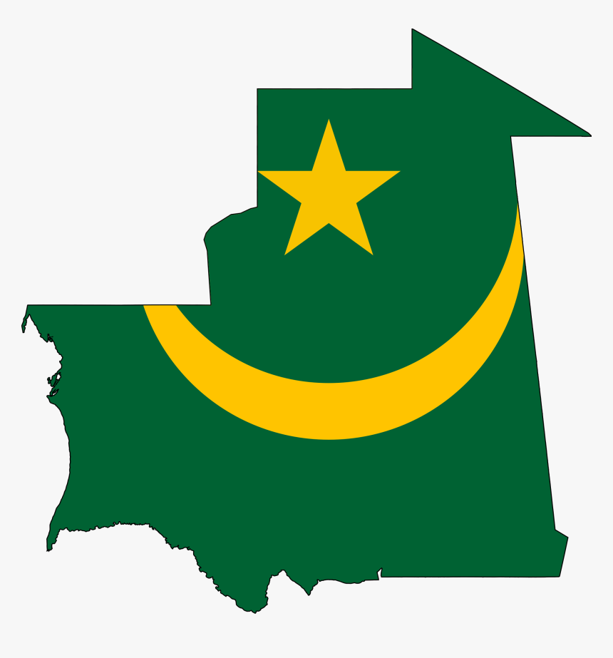 Mauritania Flag Map Png, Transparent Png