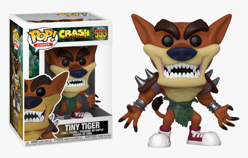 Tiny Tiger Pop Vinyl Figure - Funko Pop Crash Bandicoot, HD Png Download
