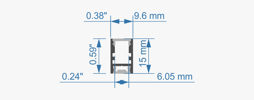 Thin Surface Mount Led Strip Channel - Graphics, HD Png Download