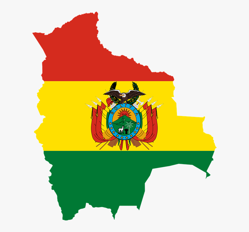 Transparent Latin Png - Bolivia Map With Flag, Png Download