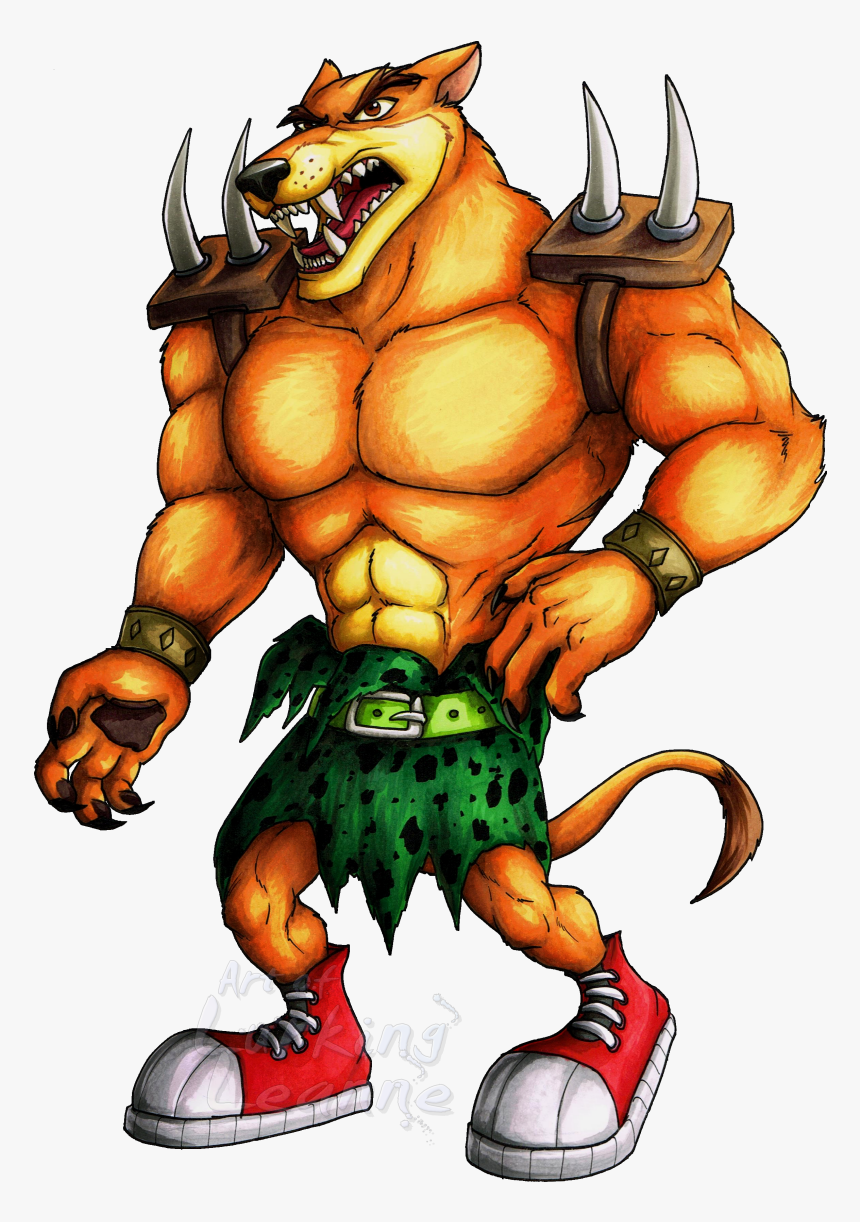 Tiny Tiger - Crash Bandicoot Tiny Tiger Muscle, HD Png Download