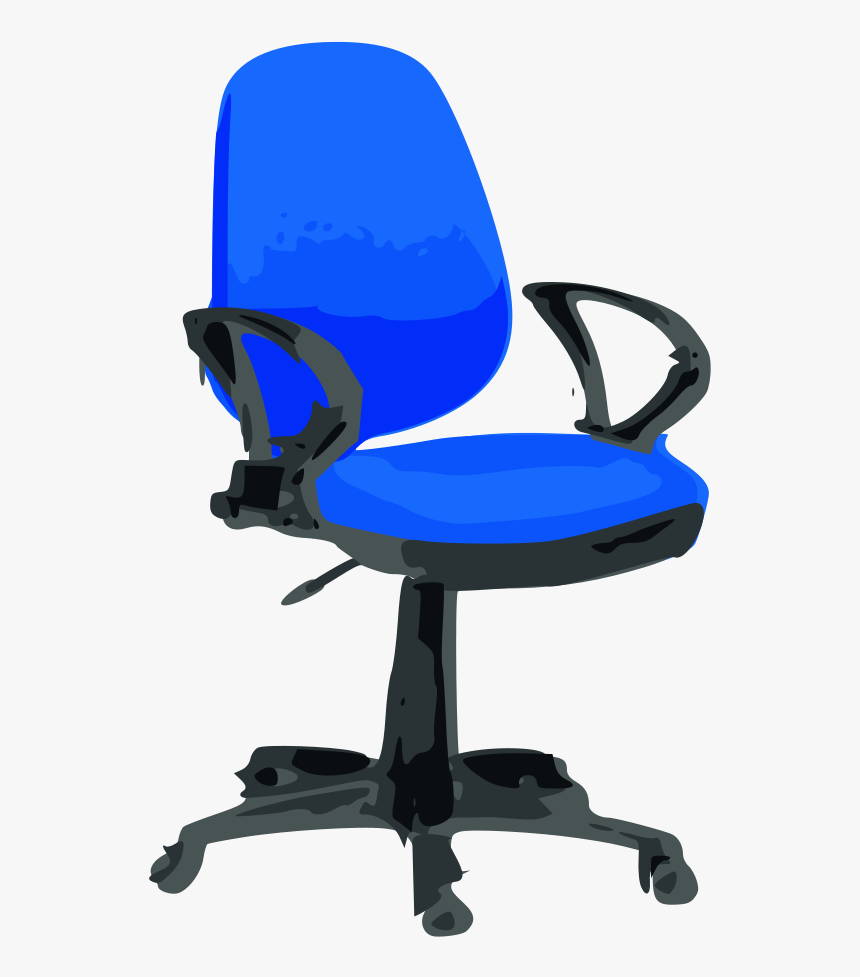 Office Chair, Blue, Chair, Colour, Furniture, Wheels - Office Chair Clip Art, HD Png Download