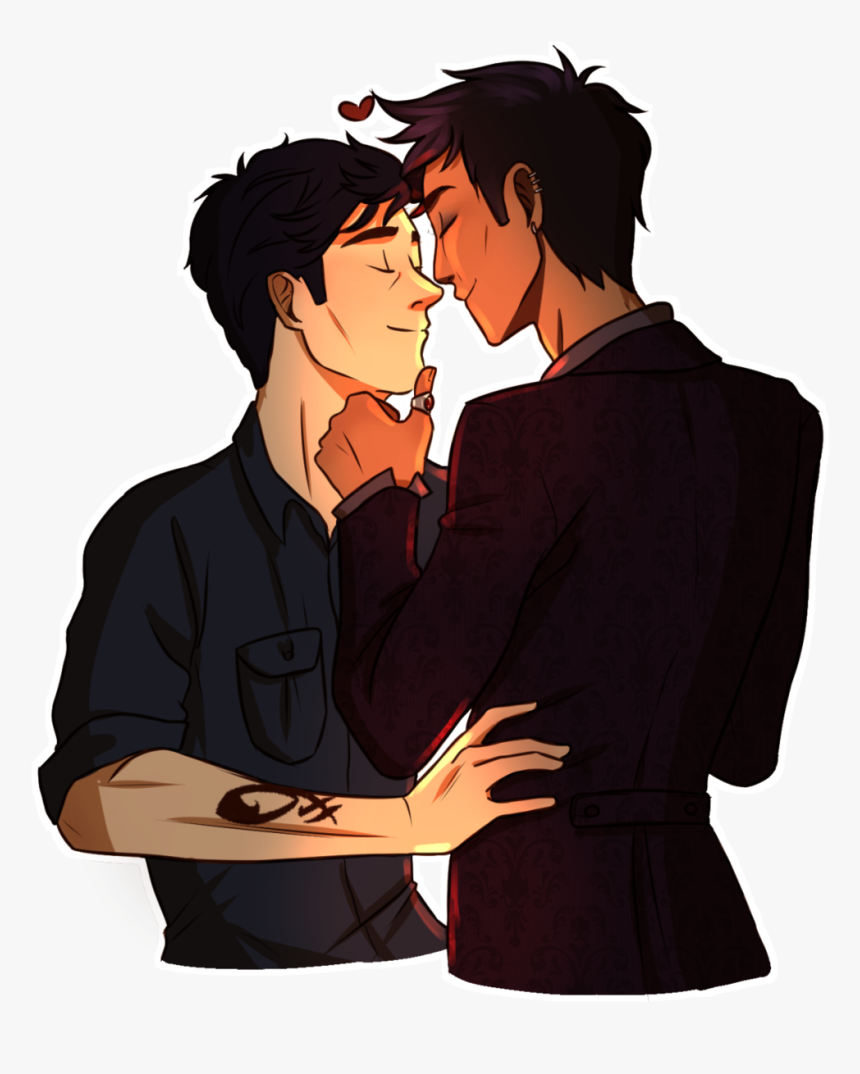Alec Lightwood, Magnus Bane, And Maleç Image - Kiss On Lips, HD Png Download