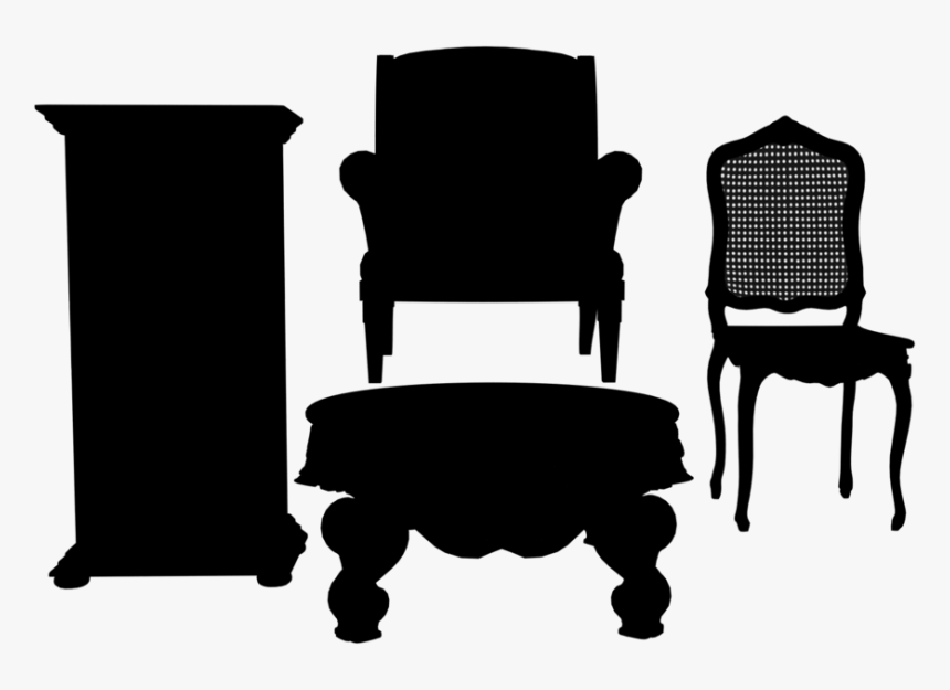 Transparent Office Chair Clipart - Furniture Silhouette Png, Png Download