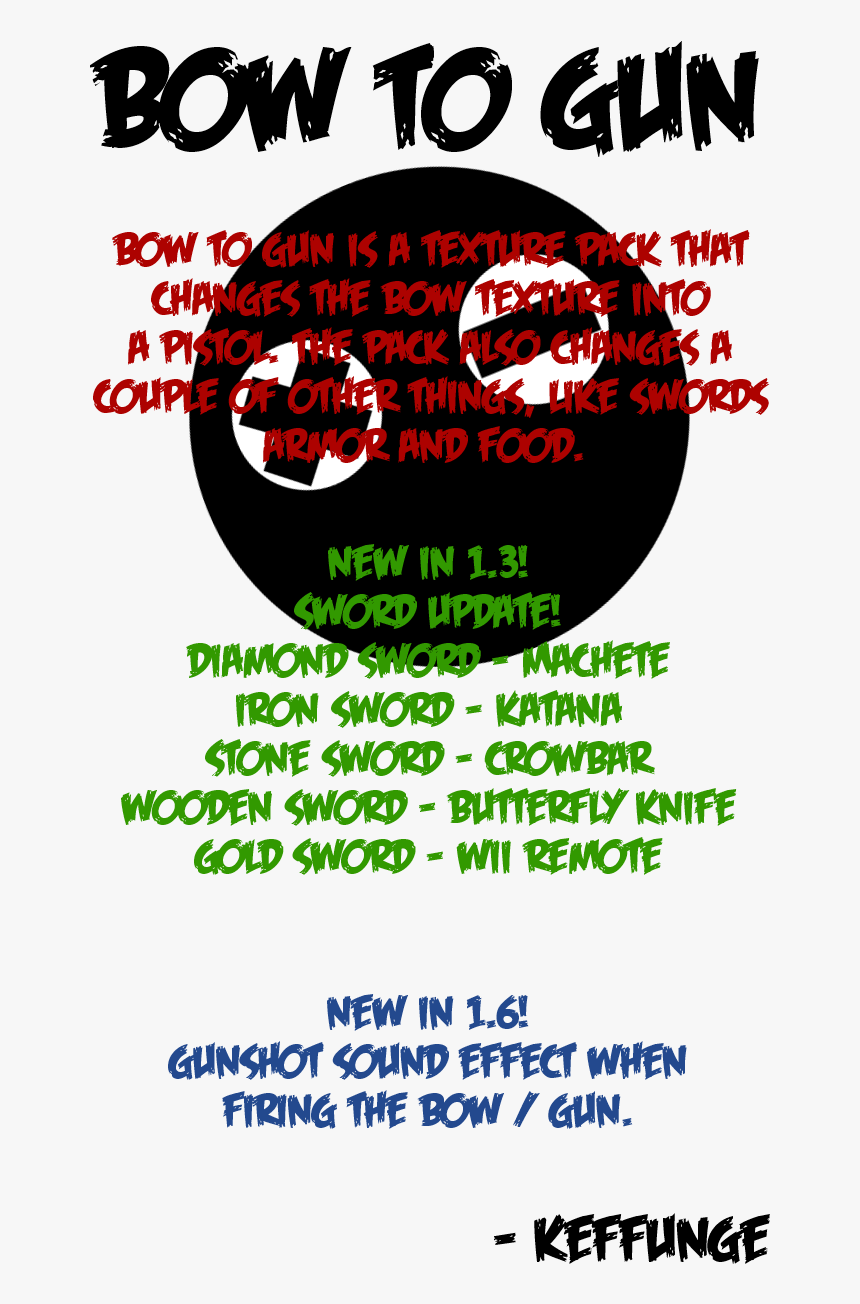 Bow To Gun Hd Resource Pack 2 - Poster, HD Png Download
