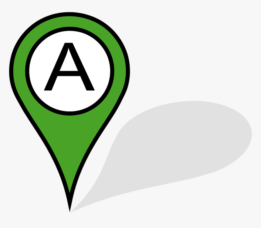 Marker, Peg, Spot, Shadow, Green, Letter, A - Local Verde Png, Transparent Png