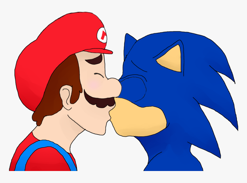 Sonic Hat Png - Sonic And Mario Kissing, Transparent Png