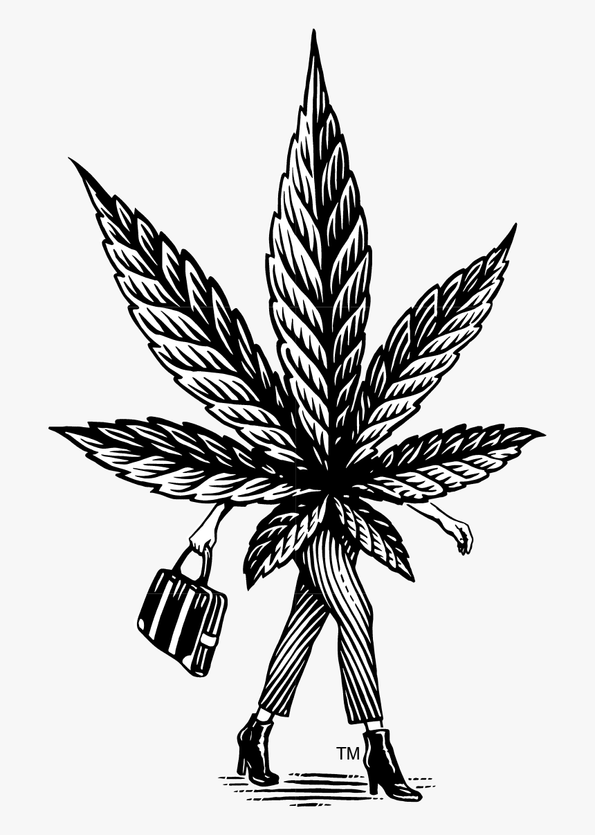 Herbforce - Black N White Cannabis Art, HD Png Download