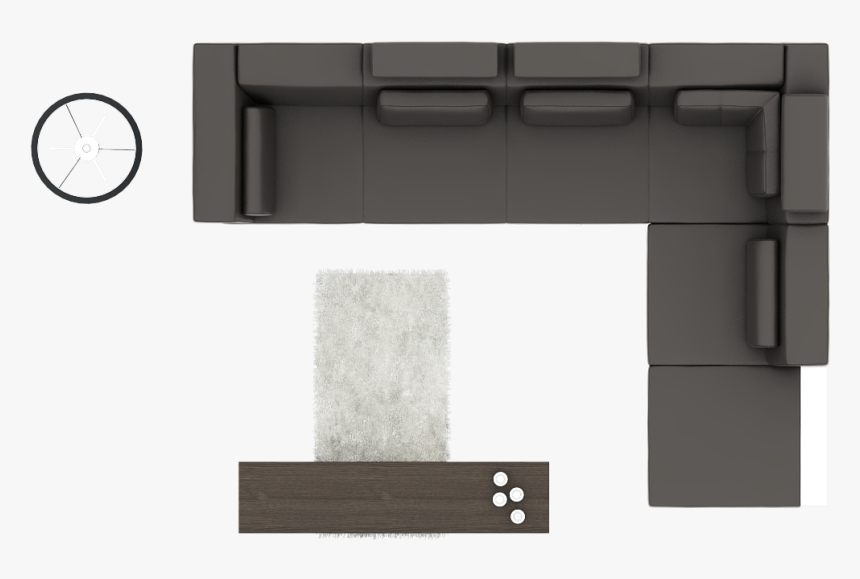 Living Room Furniture Top View Png, Transparent Png