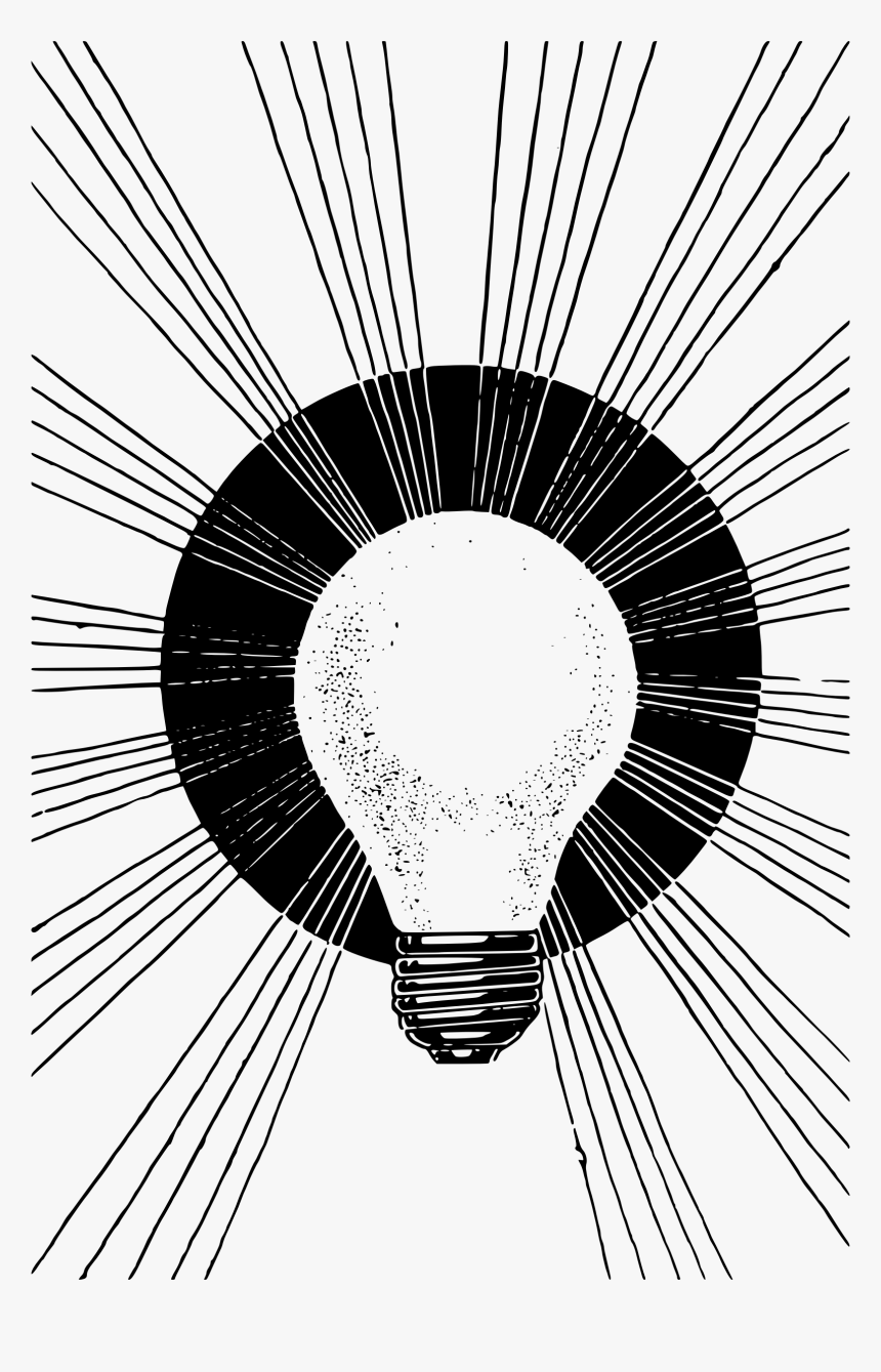 Light-bulb Rays Clip Arts - Ray Of Light Clipart Black And White, HD Png Download