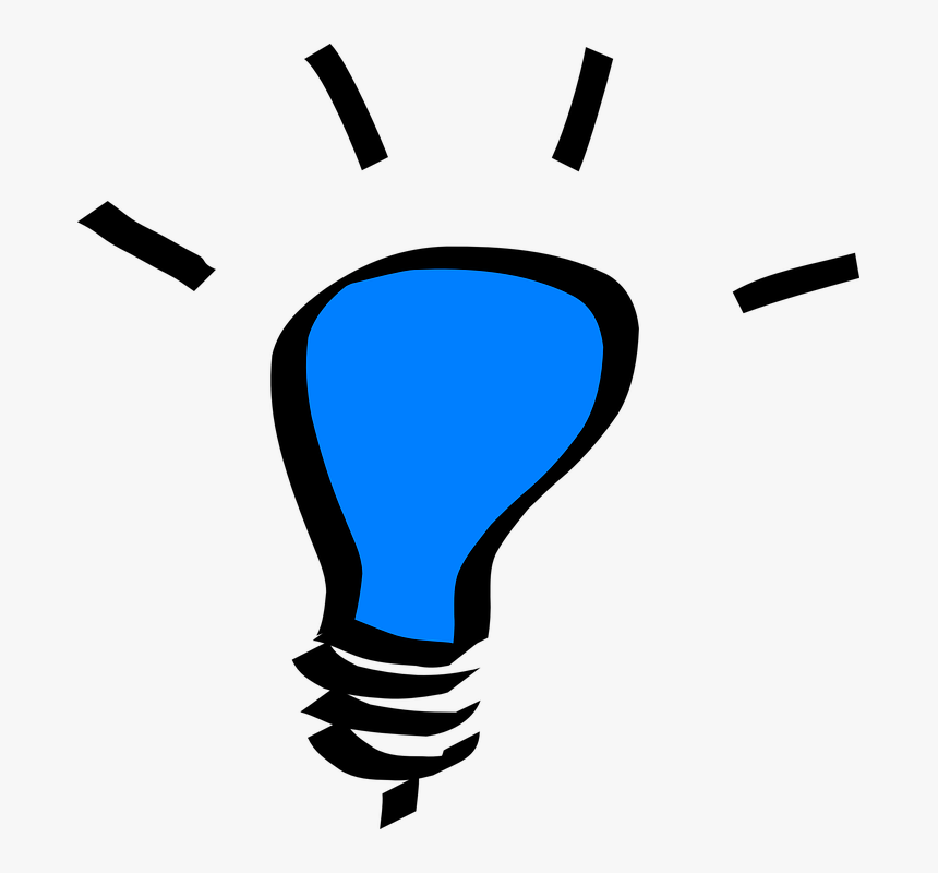 Blue Light Bulb Clipart, HD Png Download