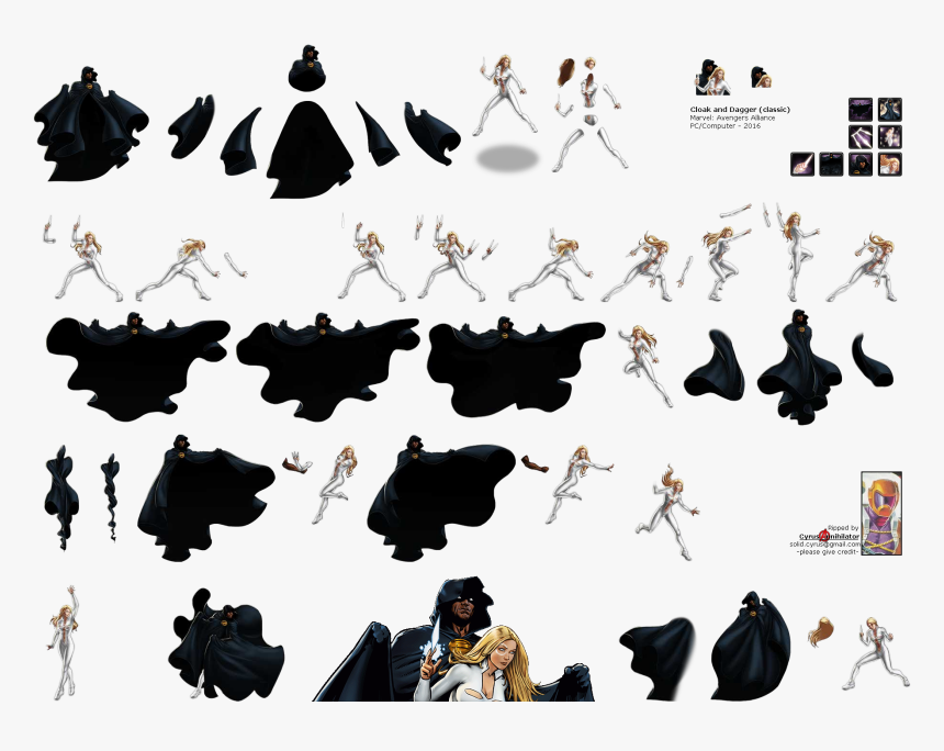 Sonic The Hedgehog Pokemon Black & White Marvel - Marvel Avengers Alliance Cloak And Dagger, HD Png Download