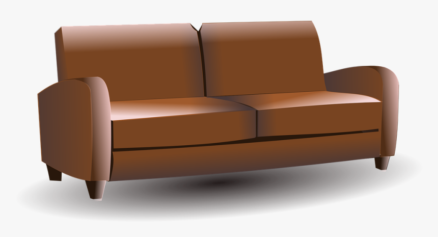 Couch Clip Art Download - Brown Couch Clipart, HD Png Download
