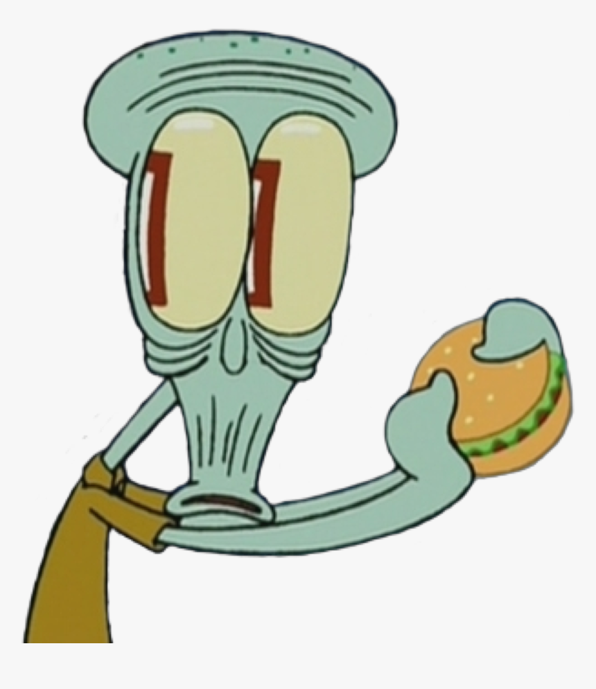 Transparent Shocked Face Clipart - Squidward Stickers, HD Png Download