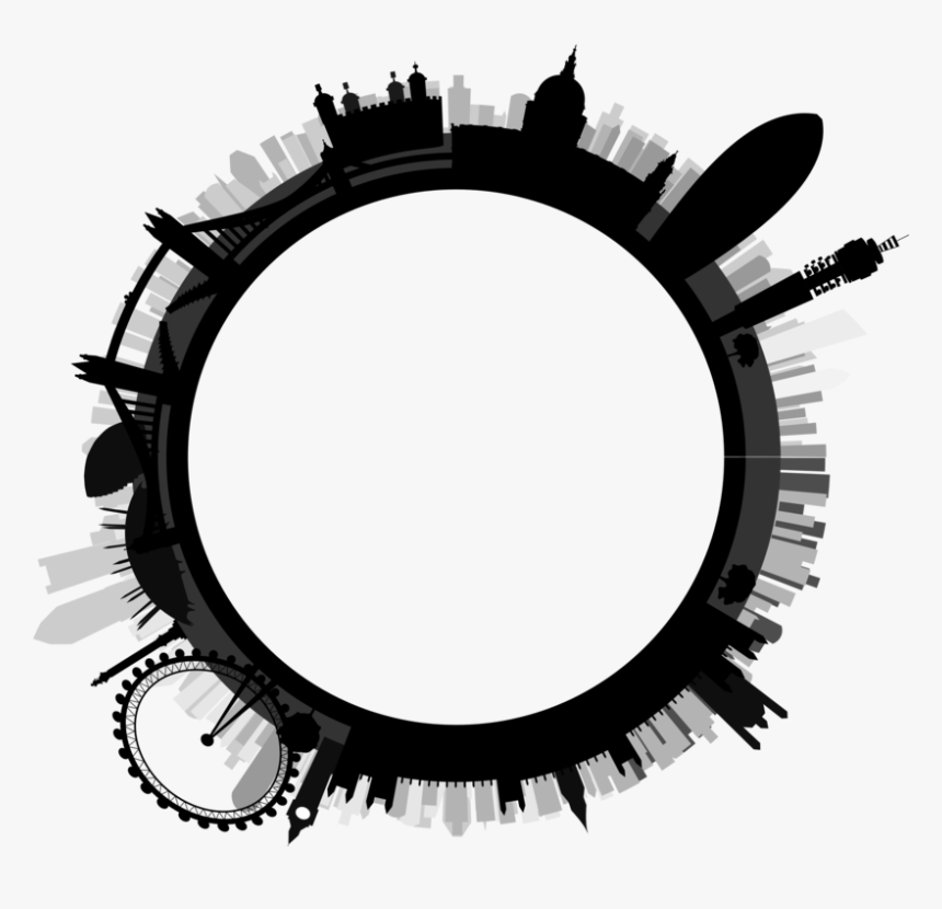Circle,hardware Accessory,line - London Skyline, HD Png Download